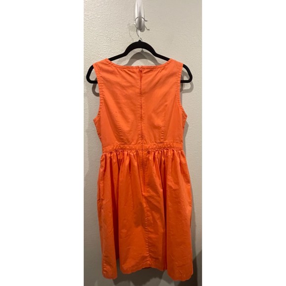 MODCLOTH Sherbert Bow Sleeveless Pockets Orange Mini Dress - Picture 5 of 5